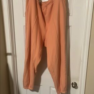 IVY PARK Peach Track Pants with Tapered Leg and Elastic Waistband